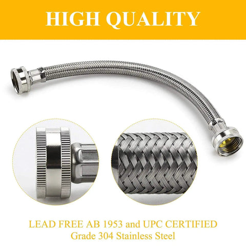 4 Ft Steam Dryer Hose Installation Kit With 90 Degree Space Saver Elbow, 1 Ft Inlet Adapter And Brass Y Connector