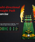 Illustration of Ten Foot By Twenty Inch Golf Putting Green Mat With Multi Distance Markers showing practice angles.