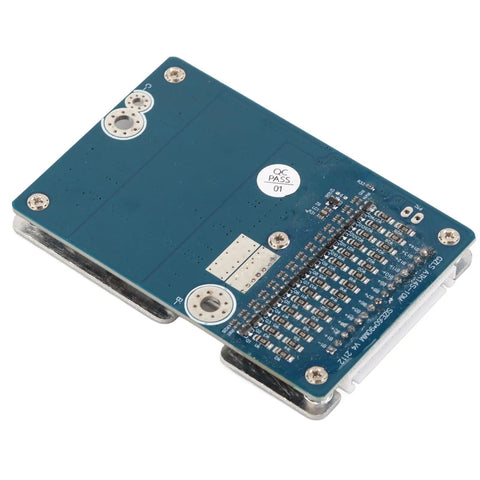 Straight Up Heavy Duty 14S 48V Lithium Ion Battery Protection Board with connections and quality mark, designed for DIY projects.