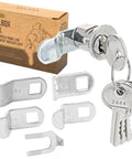 Universal Mailbox Lock Replacement Kit with four keys and five lock size options for almost all locking mailboxes