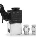 Beefed-Up Heavy Duty Two Way Solenoid Valve For Fluid Control, DC 12V, Model 2V025-08, One Quarter Inch Port, Normally Closed