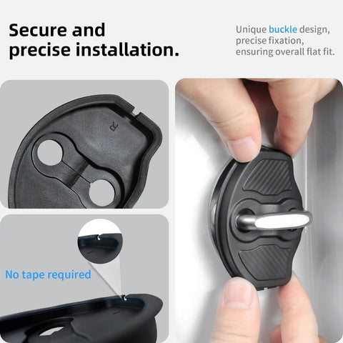 Installation of Tesla Model 3 and Model Y TPE Door Shock Absorber and Door Lock Cover Protector Anti Rust Technology Guard Kit.