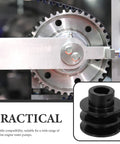 Top Tier Double Groove V Belt Pulley Replacement For Gas Engine Water Pumps showing metal sheave with belt on gas pump
