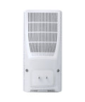 Back view of WiFi 6 Range Extender With AiMesh, AX3000 Dual Band Speeds Up To 3000 Mbps showing ventilation and plug design.