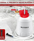One Person Brake Bleeder Vacuum Pump Kit For Cars And Trucks With Adapters Air Compressor Powered Brake Fluid Bleeder System