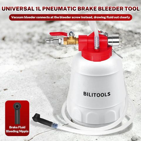 One Person Brake Bleeder Vacuum Pump Kit For Cars And Trucks With Adapters Air Compressor Powered Brake Fluid Bleeder System