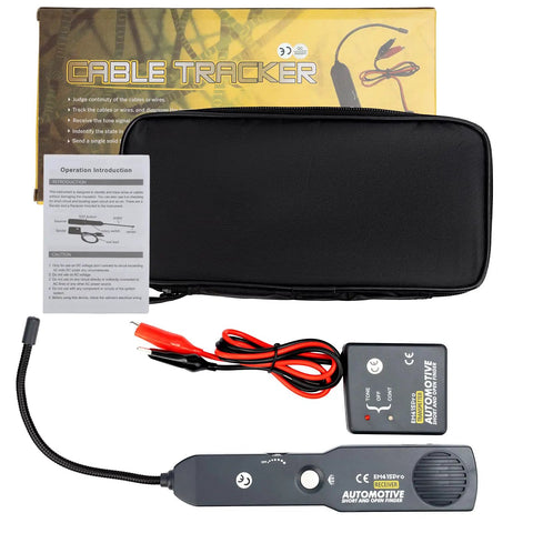 Professional Automotive Wire Tracer And Circuit Breaker Finder Cuts Through Faults And Open Circuits Swiftly With Integrated Voltage Detector components and manual laid out.