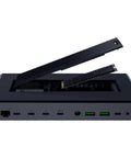 Flex Your Desk With This Thunderbolt Five Dock Offering Eleven Ports And An M2 SSD Slot for a sleek multi-port connection hub.