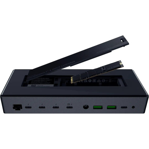 Flex Your Desk With This Thunderbolt Five Dock Offering Eleven Ports And An M2 SSD Slot for a sleek multi-port connection hub.