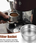 Two Pack 51mm Stainless Steel Espresso Filter Baskets For Portafilter Machines Pressurized Cup Filters For 1 Or 2 Cup Brews