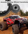 50T Spur Gear 1.0 Mod Hardened Steel With 20T Pinion Gear Upgrade Kit in RC truck on dirt track, for Traxxas X-Maxx, XO-1