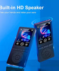 64GB Bluetooth MP3 Player With HiFi Sound For Runners And Fitness Fans, 2.4 Inch Screen, Built In Speaker, highlighted on blue background
