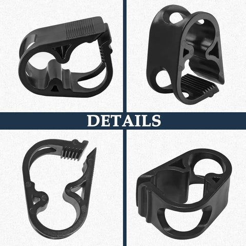 Close-up view of Six Pack Adjustable Plastic Tubing Clamps 0.236 To 0.472 Inch 6 To 12 mm showing versatile design and features.