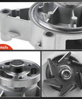 Premium Engine Water Pump Replacement for Chevy Buick Pontiac Saturn Saab GMC Oldsmobile and More Drop-In Ready, close-up details