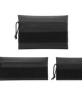 Top Shelf Black 3 Pack Tactical Zipper Pouches Featuring Secure Hook And Loop Panel For Tactical Vest Chest Rig Admin Mod Gear Tool Storage And Day One Ready Essentials Waterproof, set of three sizes.