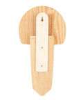 Back view of Solid Oak Turkey Display Kit With Sunrise Call Image For Wall Mount, Quick Easy Setup, 15 by 8 by 1.63 inch hardwood mount