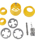 Heavy Duty PPR Pipe Threader Kit With Double Head Tap Die Set For G Half And G Three Quarter Standard Threads. Includes plastic and alloy steel components.