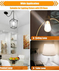 Brighten Up Your Space With LED Filament Bulbs E26 Base 4W in pendant ceiling and table lamps, 4000K Cool White shown in use