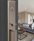 Get That Killer Modern Look For Your Front Door With This Satin Nickel Single Cylinder Keyed Entry Handle Set Complete With Philtower Lever