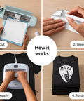 DIY process with Value Iron On Heat Transfer Vinyl White 12 Inch By 5 Foot Roll Totally Great For DIY Tees And Crafts Easy Weeding Smooth