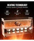 Professional 10L Ultrasonic Cleaner 300W 40kHz with Timer & Heater showing heated tank and transducers for effective cleaning.