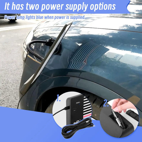 LED PDR Light Board For Dent Repair With Suction Cup USB Powered Reflective Line Light on car panel showing dent visibility