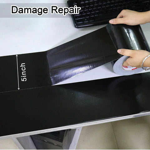 Wide Duct Tape 5 Inch Wide Industrial Grade Black Heavy Duty Waterproof Tape With Beefy Adhesive No Residue UV Resistant