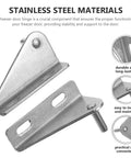 Heavy Duty Stainless Steel Refrigerator Door Hinges 28mm Pivot Distance Two Pack Freezer Door Replacement Parts