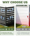Comparison of Outdoor Louvered AC Fence Screen Two Panels Privacy Screen For Hiding Air Conditioner Unit And Trash Cans Heavy Duty Rust Resistant Metal Garden Fence Decor For Patio Balcony Yard Keeps HVAC Ventilated While Boosting Curb Appeal with traditional fence.