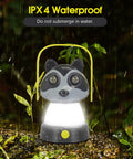 Kids Lantern And Headlamp Set 2 In 1 Rechargeable 360 Degree LED Tent Night Light For Toddlers Cute Raccoon Camping Gear
