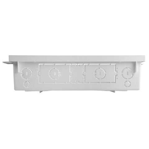 Side view of 30 Inch Media Enclosure For Home Networking And Cable Management, Recessed White ABS Box For Structured Wiring