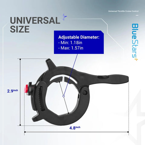 Universal Motorcycle Throttle Lock With Cruise Control For Most Motorcycles Electric Bikes Scooters And ATVs Easy Install Durable Throttle Control Accessory For Safer Rides And Steady Speed On Every Ride