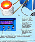 Rock Solid High Frequency Induction Heater 6KW Fast Metal Quenching Furnace with digital control panel and water cooling setup.