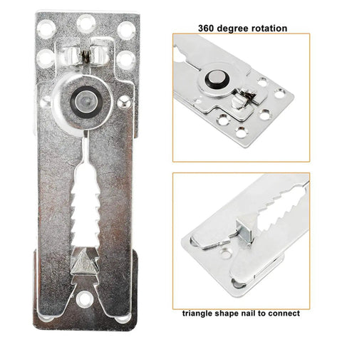 Twelve Piece Sectional Sofa Connectors With Snap Lock Couch Clips, 360-degree rotation feature for secure modular connection.