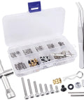 All In One RC Screw Kit 273 Piece Repair Tool Set For Axial SCX24 1 24 Crawler with hex screws, tools, and storage box