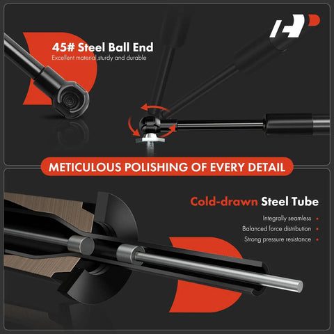 Heavy Duty Rear Tailgate Assist Shock Strut Lift Support Oem Style For Dodge Ram 1500 2002 To 2008 Ram 2500 3500 2003 To 2009 Left Side close up steel components and joints
