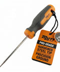 Premium Four Inch Scratch Awl Built Tough As Nails For Leather Work And Woodshop Crafts Features Slick Hardened Steel Point with TPR grip