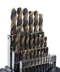 Heavy Duty High Speed Steel Drill Bit Set 1mm to 13mm with 0.5mm Steps in Black and Gold KFD Killer Force Series in case