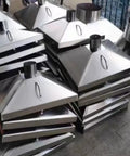 Stack of square hoods for Heavy-Duty Stainless Steel Fume Extraction Arm With Square Hood, 4-Inch Flexible Smoke Collector.