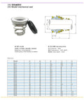 Durable Mechanical Shaft Seal Water Pump Oil Gasket With Single Coil Spring For 28mm Shaft detailed design and specifications.