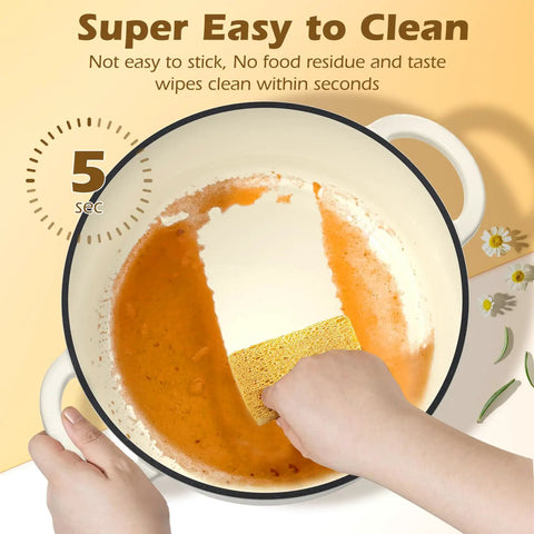 Cleaning Cream White Enameled Cast Iron Dutch Oven 5 Quart With Lid And Cotton Potholders Versatile Heavy Duty Cookware