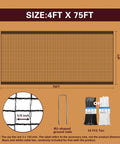 Heavy Duty Plastic Mesh Fence 4x75ft Deer Fencing With Reinforced Edges Easy Setup Black 55gsm Temporary Garden Netting Animal Barrier