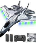 No Sweat Easy To Fly 2.4GHz RC Plane With 4 Channel Control And 6 Axis Gyro Stabilization Jet with batteries and controller.