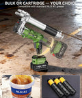 Beefed Up Cordless Electric Grease Gun With 2x4.0Ah Batteries, 12000 PSI High Flow At 5.3 Ounces Per Minute, 39.4 Inch Hose
