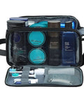 Travel Toiletry Bag For Men - Water-Resistant Double-Sided Full-Open Dopp Kit With Extra Large 10.5 x 5.5 x 6 Inch Capacity, open view