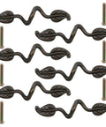Leaf Shape Drawer Pull Handle Set 6 Pieces 3 Inch Hole To Hole Bronze Twig Branch Cabinet Pulls 4.72 Inch Length