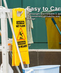 24 Inch Caution Wet Floor Sign 3 Pack Bright Yellow A Frame Double Sided Safety Warning Signs Bilingual For Commercial Use