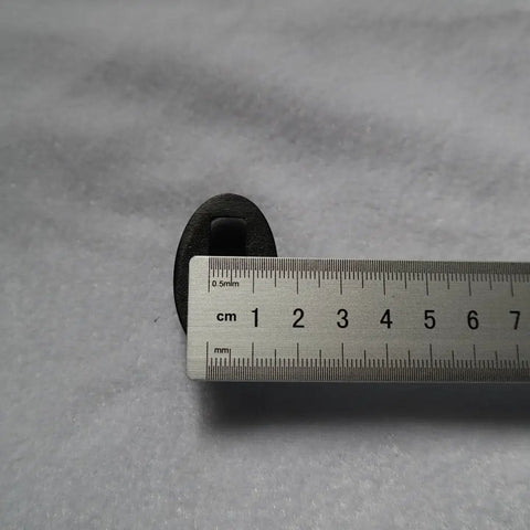 Iron Fuchi Kashira Set For Samurai Swords Koshirae Tsuka Ferrule End Cap with ruler measuring size