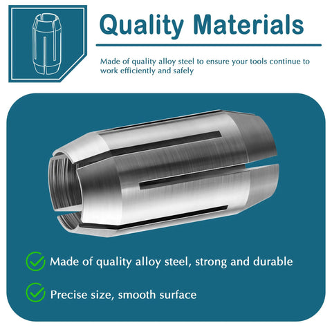 CN1 Compatible Replacement Collet Kit One Quarter Inch For Spiral Saws And Drywall Cutout Tools quality alloy material