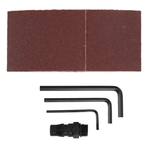 Ditch the dust with this Badass 1A Air Pneumatic Belt Sander Bench! Includes belt, hex keys, and air connector for metal polishing.